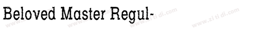Beloved Master Regul字体转换